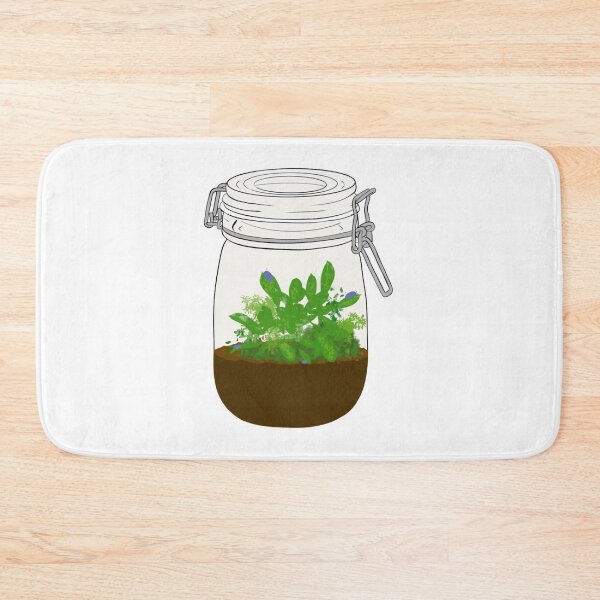 Item preview, Cute Terrarium Jar Plant Pill Bug Isopod Art designed and sold by The Soapiest Goat.