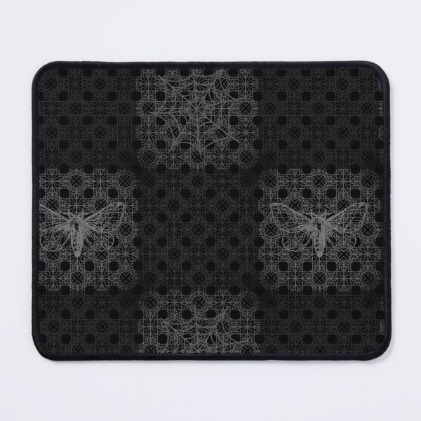 Item preview, Gothic tile pattern grey on black designed and sold by Budibabe.