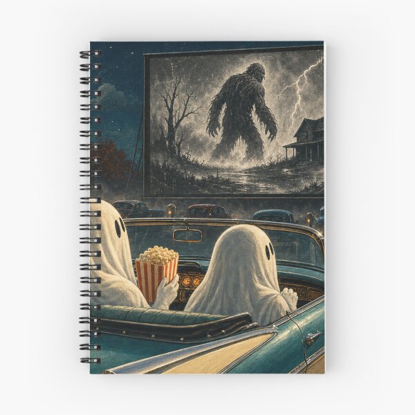 Item preview, Retro Halloween Ghost Drive-In Movie Night designed and sold by PixelPanduh.