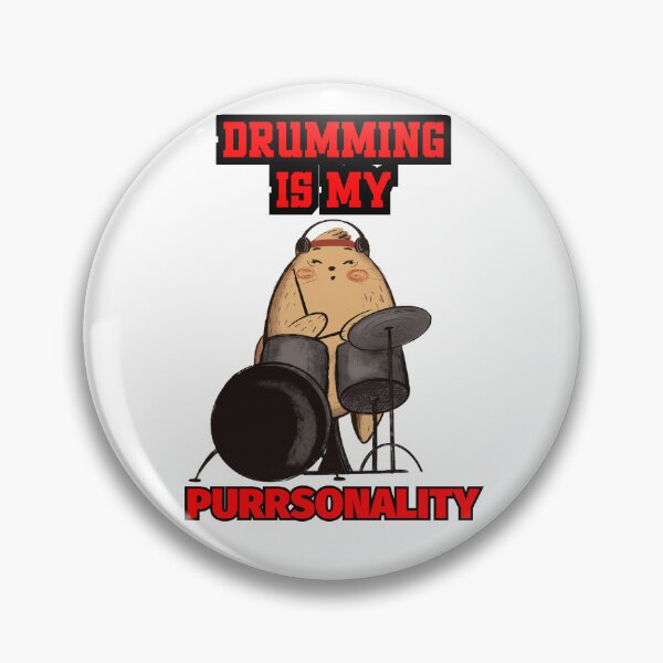 Item preview, Drumming Is My Purrsonality Funny Cat Drummer Gift designed and sold by Pa7wsVerse.
