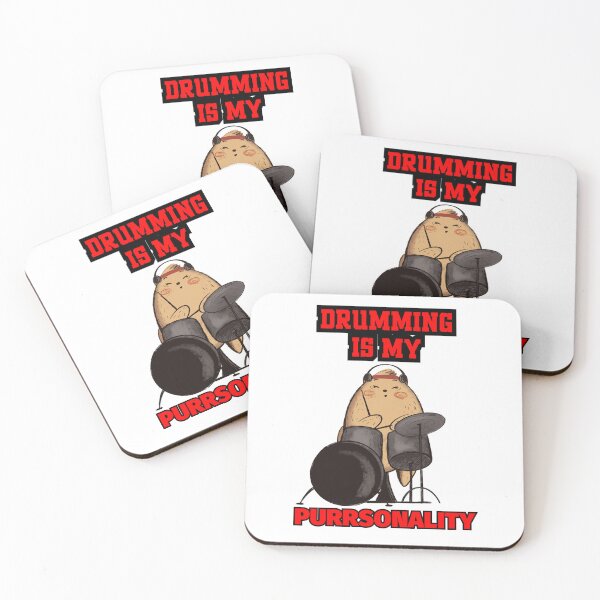 Item preview, Drumming Is My Purrsonality Funny Cat Drummer Gift designed and sold by Pa7wsVerse.
