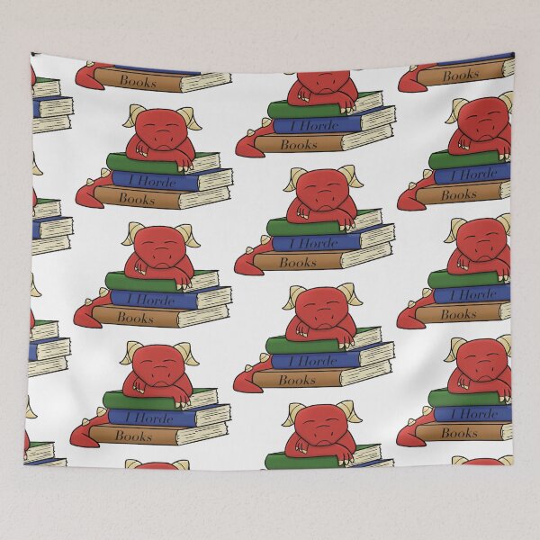 Item preview, I Hoard Books Funny Dragon Bookworm Literary Gift designed and sold by The Soapiest Goat.