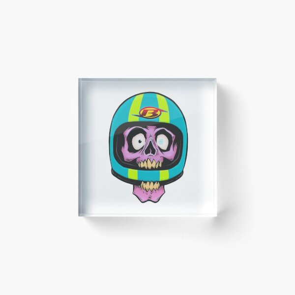 Item preview, Biker Skull with Retro Helmet - Motorhead Pop Art designed and sold by elglotonmusical.