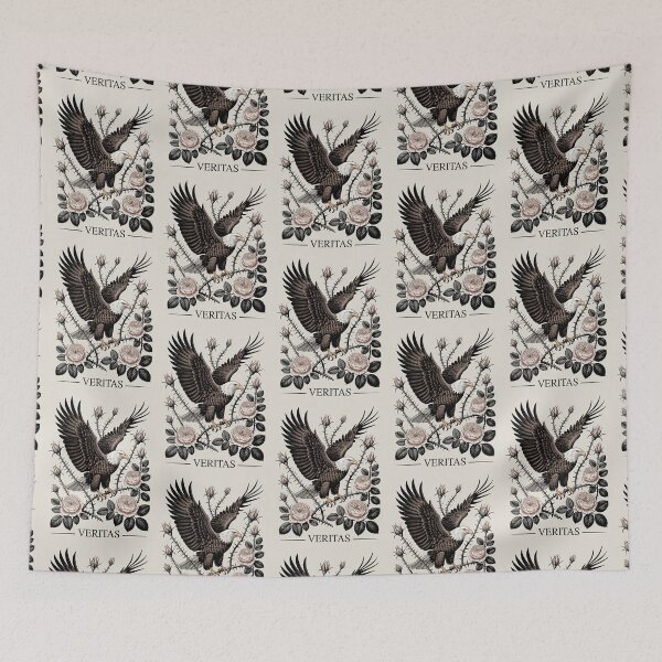 Item preview, Bald Eagle Rose Tattoo Style Art designed and sold by NuvoraNest.