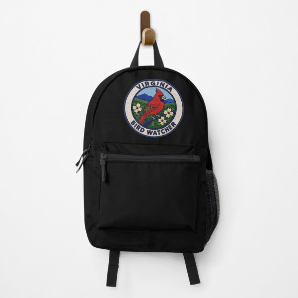 Item preview, Virginia Bird Watcher Northern Cardinal Mountain Patch designed and sold by The-Drip-Studio.