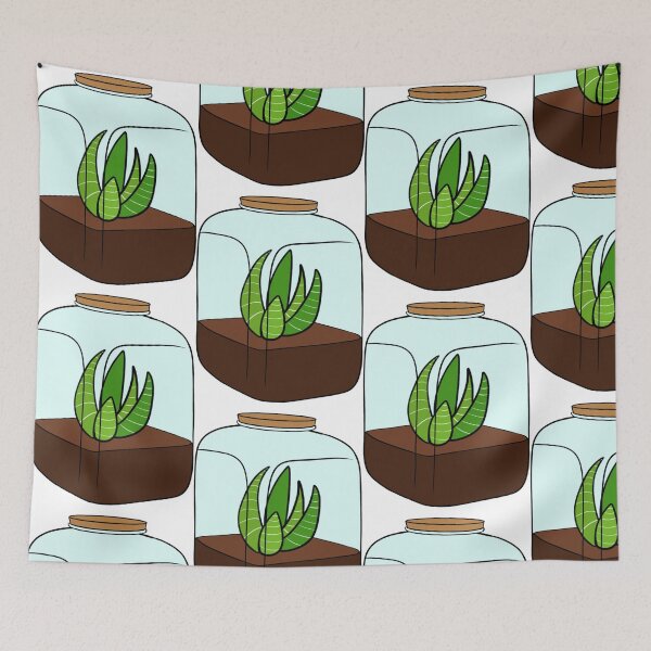 Item preview, Cute Succulent Jar Terrarium Aesthetic Plant Art designed and sold by The Soapiest Goat.