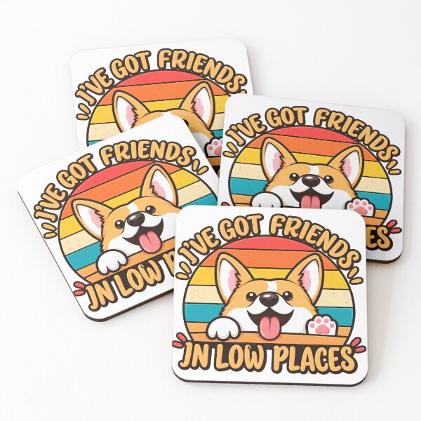 Item preview, i've got riends in low places retro corgi dog designed and sold by WehnerCarmela.