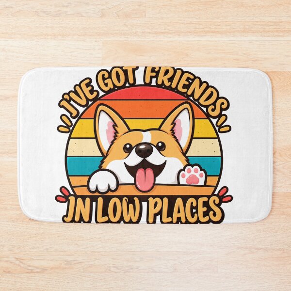 Item preview, i've got riends in low places retro corgi dog designed and sold by WehnerCarmela.