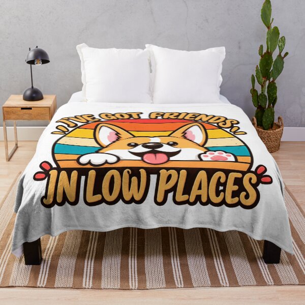Item preview, i've got riends in low places retro corgi dog designed and sold by WehnerCarmela.