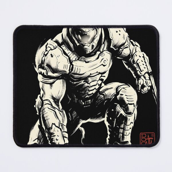 Item preview, Doom Slayer Doom Sumi-e Video Game Streetwear Tee designed and sold by Senpaiwaves.