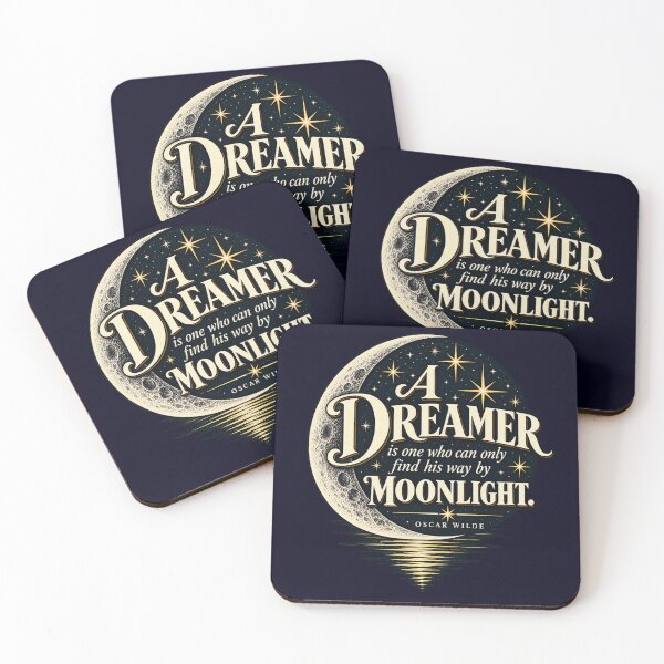 Item preview, A Dreamer Finds His Way By Moonlight Oscar Wilde Celestial Quote designed and sold by QCena.