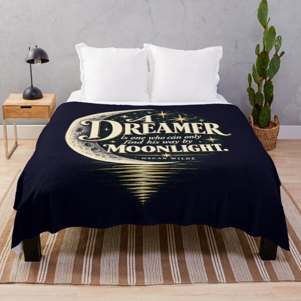 Item preview, A Dreamer Finds His Way By Moonlight Oscar Wilde Celestial Quote designed and sold by QCena.