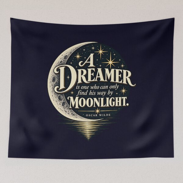 Item preview, A Dreamer Finds His Way By Moonlight Oscar Wilde Celestial Quote designed and sold by QCena.