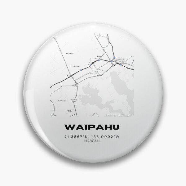 Item preview, Waipahu Hawaii Map | Minimalist Oahu Location Design designed and sold by RM-Journey.