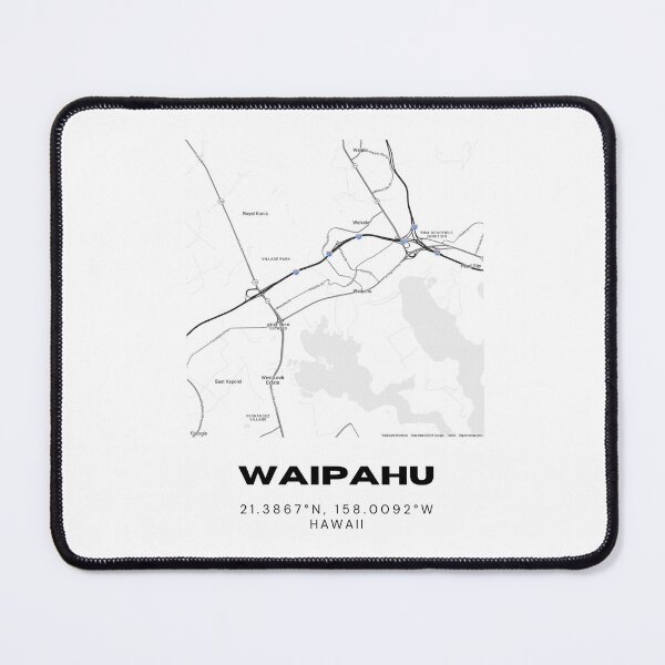 Item preview, Waipahu Hawaii Map | Minimalist Oahu Location Design designed and sold by RM-Journey.