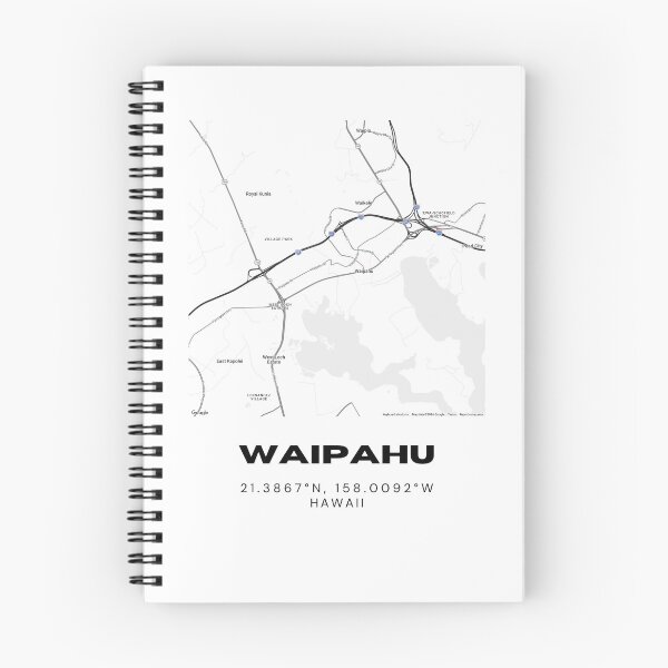 Item preview, Waipahu Hawaii Map | Minimalist Oahu Location Design designed and sold by RM-Journey.