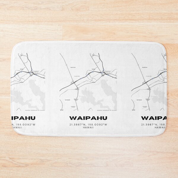 Item preview, Waipahu Hawaii Map | Minimalist Oahu Location Design designed and sold by RM-Journey.