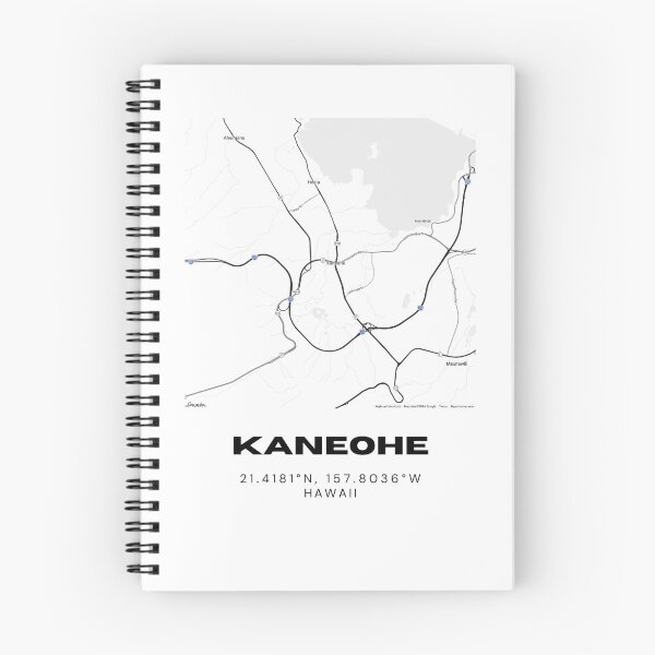 Item preview, Kaneohe Hawaii Map | Minimalist Oahu Location Design designed and sold by RM-Journey.