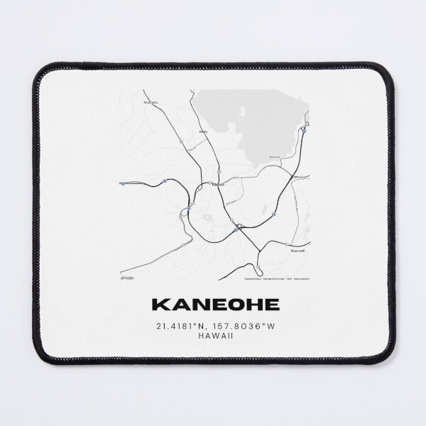 Item preview, Kaneohe Hawaii Map | Minimalist Oahu Location Design designed and sold by RM-Journey.