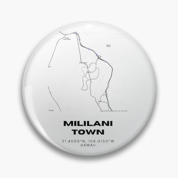 Item preview, Mililani Town Hawaii Map | Minimalist Oahu Location Design designed and sold by RM-Journey.