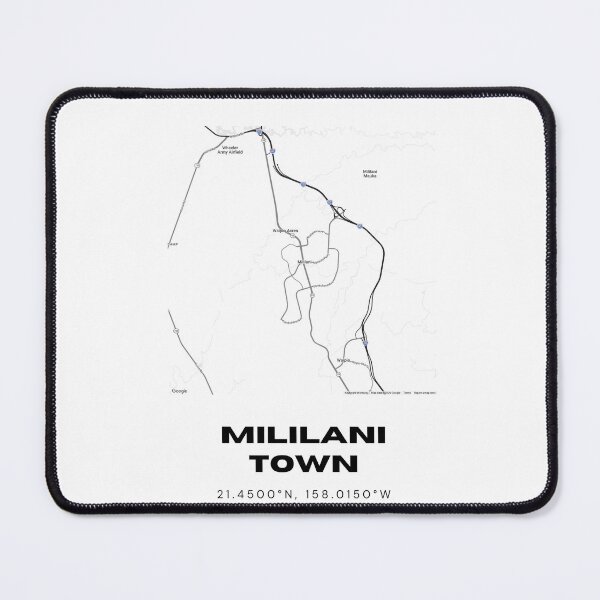 Item preview, Mililani Town Hawaii Map | Minimalist Oahu Location Design designed and sold by RM-Journey.