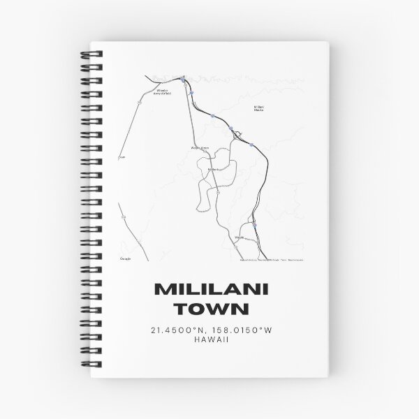 Item preview, Mililani Town Hawaii Map | Minimalist Oahu Location Design designed and sold by RM-Journey.