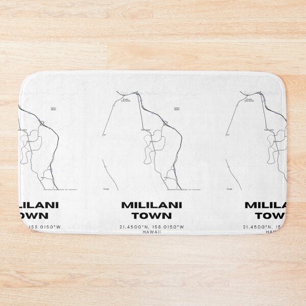 Item preview, Mililani Town Hawaii Map | Minimalist Oahu Location Design designed and sold by RM-Journey.