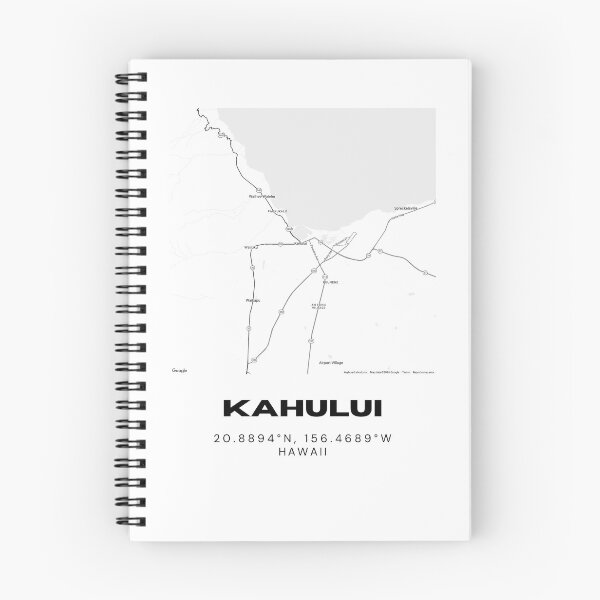 Item preview, Kahului Maui Map | Minimalist Hawaii Location Design designed and sold by RM-Journey.