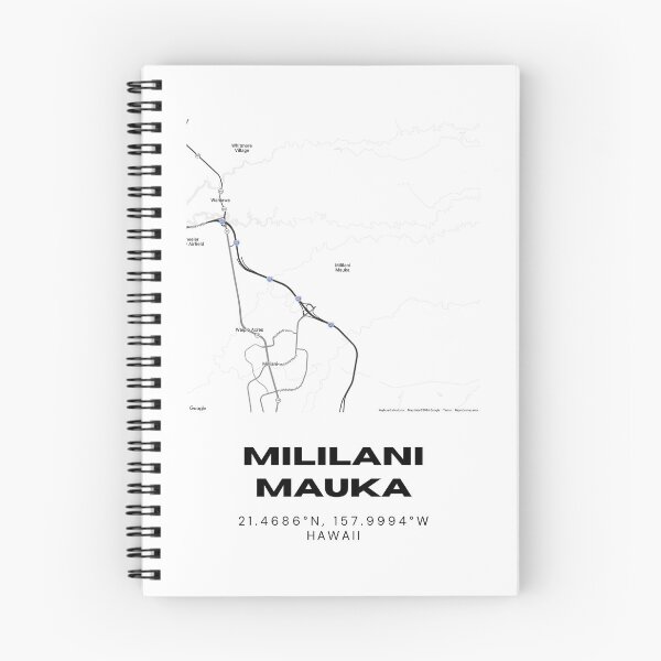 Item preview, Mililani Mauka Hawaii Map | Minimalist Oahu Location Design designed and sold by RM-Journey.