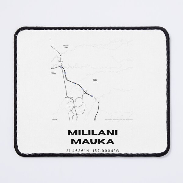 Item preview, Mililani Mauka Hawaii Map | Minimalist Oahu Location Design designed and sold by RM-Journey.