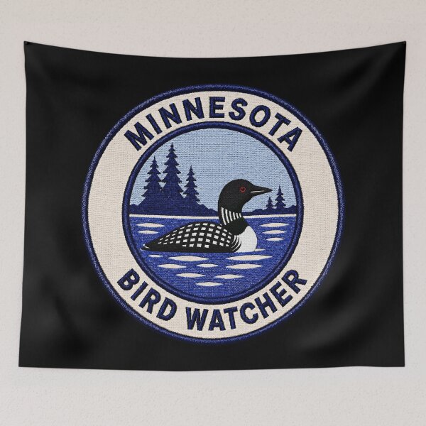 Item preview, Minnesota Bird Watcher Common Loon Lake Patch designed and sold by The-Drip-Studio.
