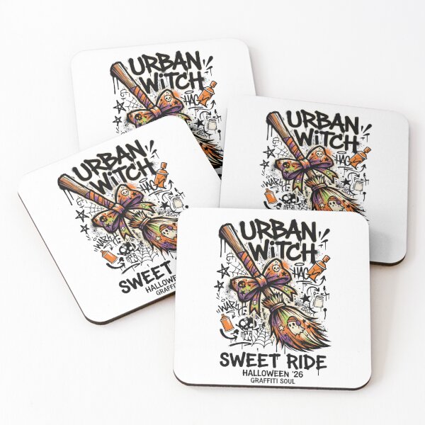Item preview, Urban Witch Sweet Ride Graffiti Soul Halloween Broomstick Design Tee designed and sold by DarylWelsh2024.