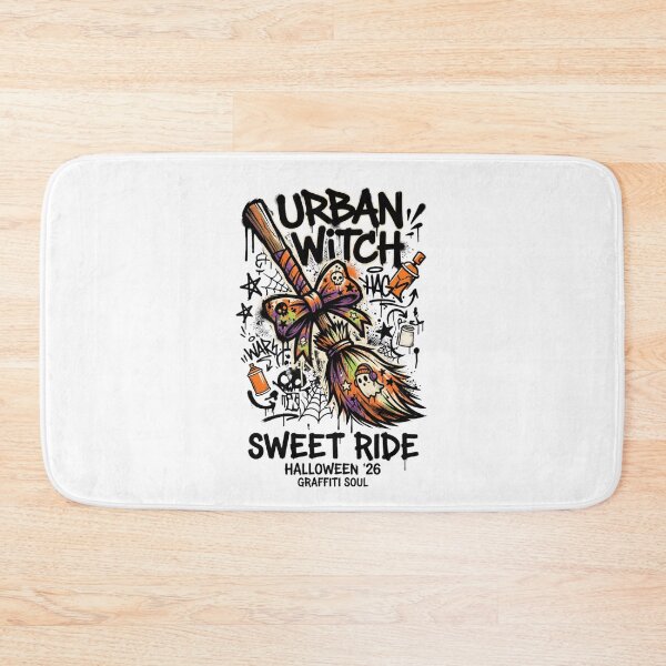 Item preview, Urban Witch Sweet Ride Graffiti Soul Halloween Broomstick Design Tee designed and sold by DarylWelsh2024.