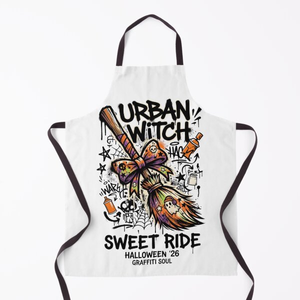 Item preview, Urban Witch Sweet Ride Graffiti Soul Halloween Broomstick Design Tee designed and sold by DarylWelsh2024.