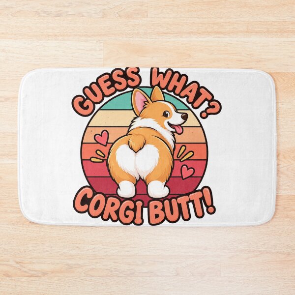 Item preview, guess what corgi butt retro corgi dog designed and sold by WehnerCarmela.