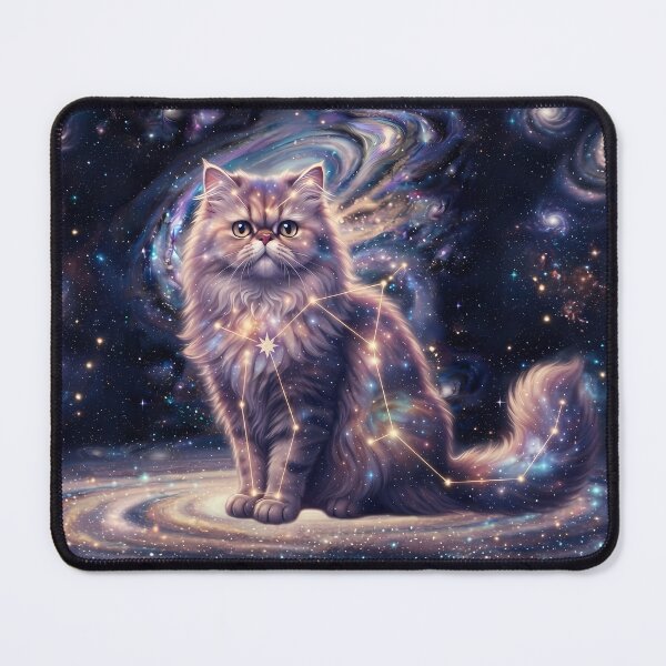 Item preview, Cosmic Persian: Royal Feline Queen & Lavender Galaxy Dream designed and sold by SOOstudio73.