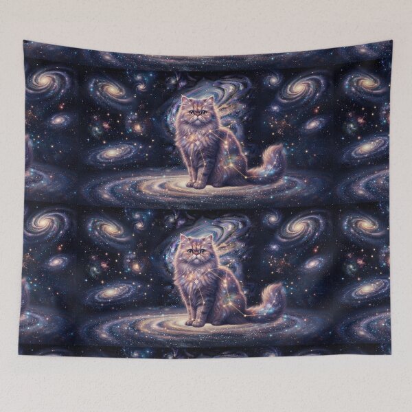 Item preview, Cosmic Persian: Royal Feline Queen & Lavender Galaxy Dream designed and sold by SOOstudio73.