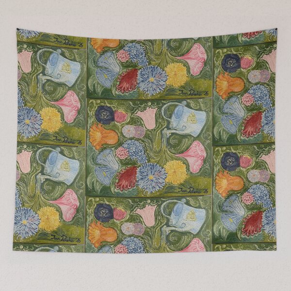 Item preview, Watering can with fictional flowers designed and sold by ivanpenchevart.