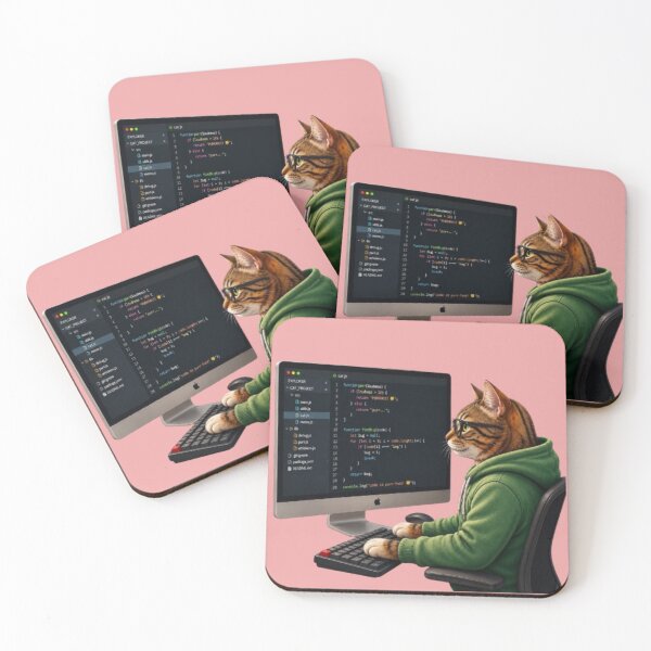 Item preview, Meow Debug-Funny Coder Cat and Programming Humor designed and sold by Northern Glow Art.
