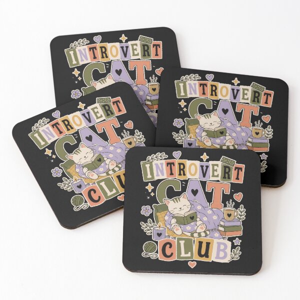 Item preview, Introvert Cat Club Reading Book Cozy Feline designed and sold by markymaarty.