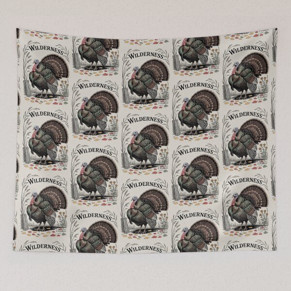 Item preview, Wild Turkey Vintage Wilderness Badge Art designed and sold by NuvoraNest.