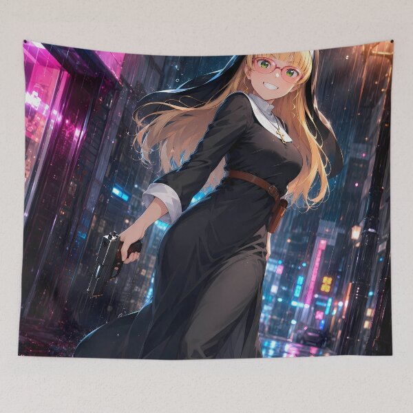 Item preview, Eda Black Lagoon Neon Rain designed and sold by mildaclairmo.