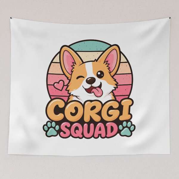 Item preview, corgi squad retro designed and sold by WehnerCarmela.