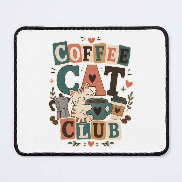 Item preview, Coffee Cat Club Feline Coffee Lover Design designed and sold by markymaarty.