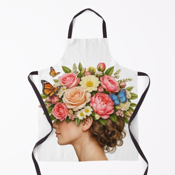 Item preview, Surreal Woman Profile With Blooming Flowers And Butterflies designed and sold by EverBranz-stor.
