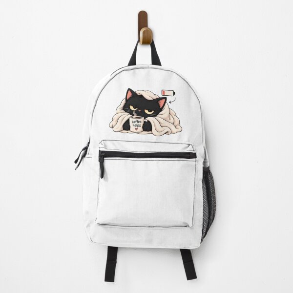 Item preview, My Social Battery Low Black Cat Coffee designed and sold by Bybushralab.