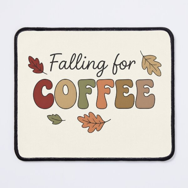 Item preview, Falling for Coffee Autumn Lettering | Retro Fall Leaves Typography designed and sold by wingoo22.