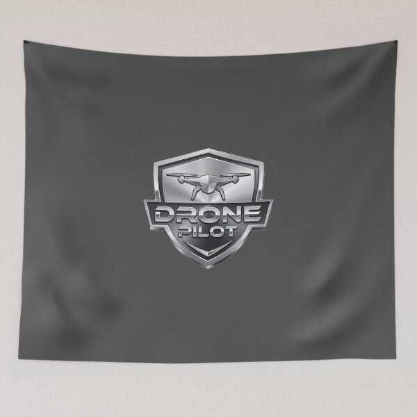 Item preview, 3D Metallic Chrome Shield Drone Pilot Quadcopter Emblem designed and sold by KiwiRider.