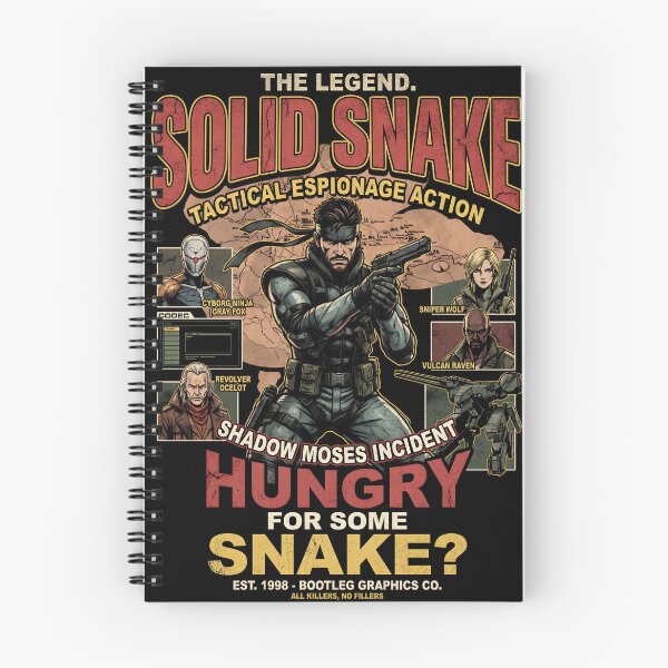 Item preview, Snake Metal Gear Solid Bootleg Video Game Streetwear Tee designed and sold by Senpaiwaves.