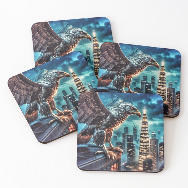Item preview, Metal Eagle Art Print Urban Skyline designed and sold by The Empire Of Digital Art..